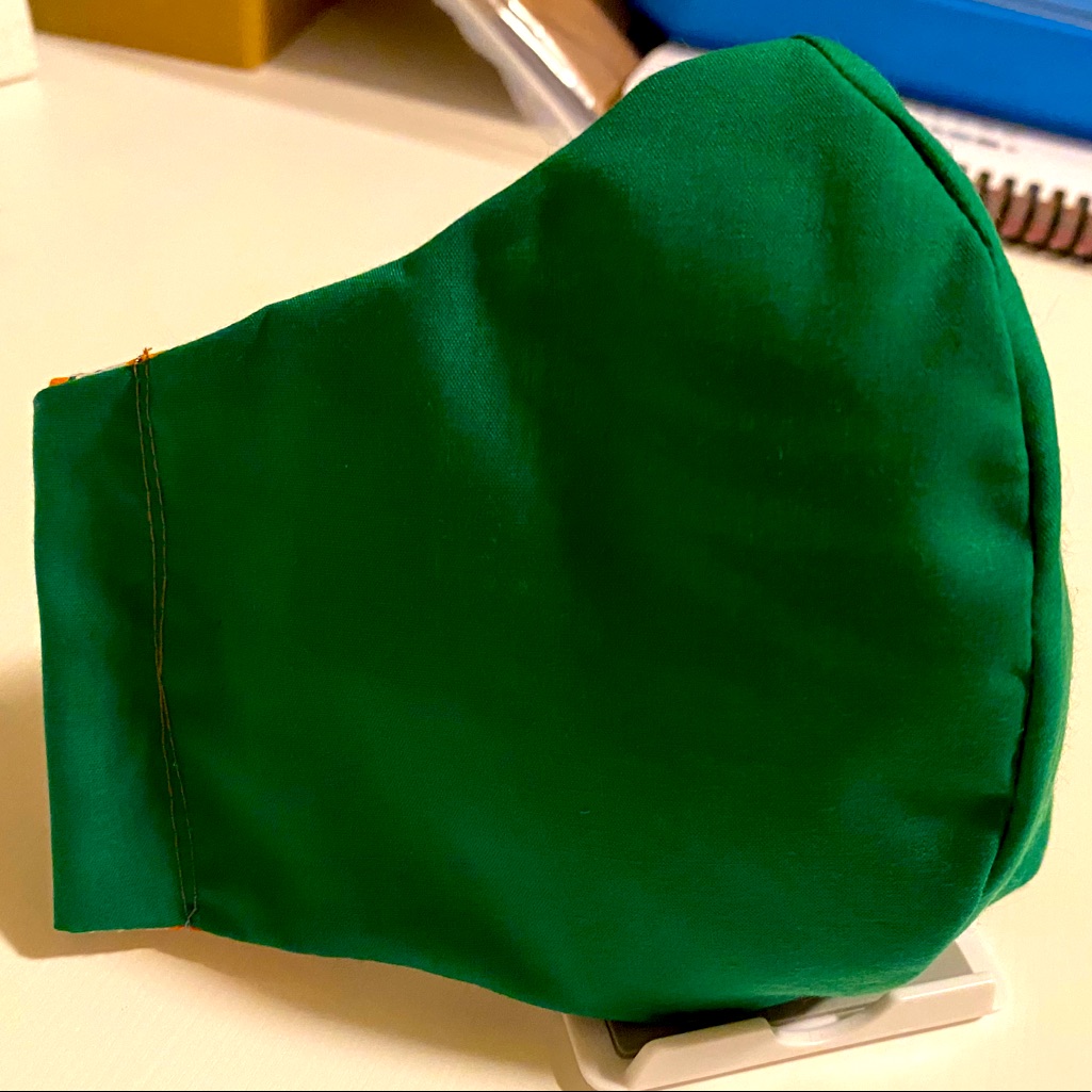 Solid Green Face Mask